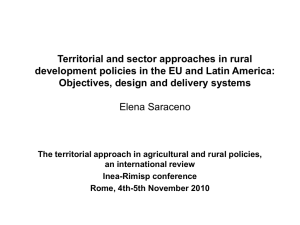 Territorial and sector approaches in rural development policies in