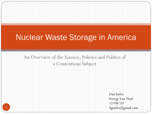Nuclear Waste Storage in America -