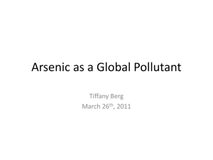 Arsenic as a Global Pollutant