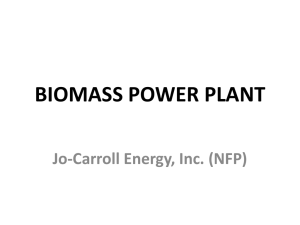 Biomass Power Plant, presented by John Cox