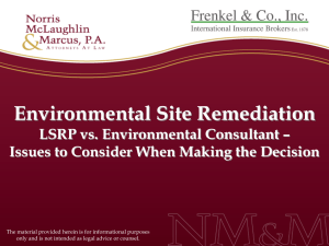Environmental Site Remediation