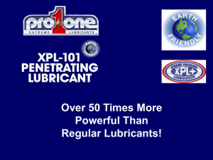XPL+ Lubricant Presentation - Pro