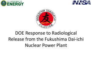 DOE Response to Radiological Release from the Fukushima Dai