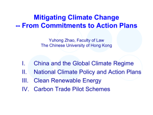China and Climate Change July 2013 - Yuhong Zhao