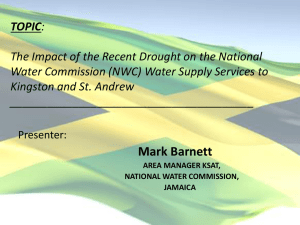 Water Supply Services to Kingston and St. Andrew