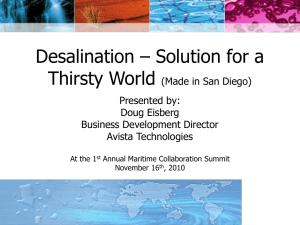 Desalination – Solution For a Thirsty World PowerPoint