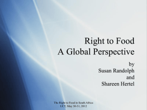 "The Right to Food"