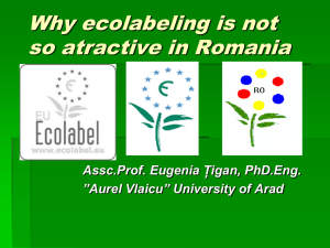 Why ecolabelling is not so atractive in Romania