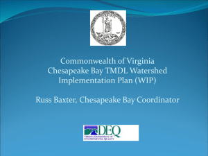 Chesapeake Bay WIP - Virginia Association of Soil and Water