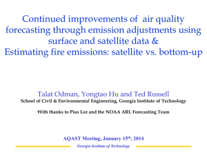 Continued improvements of air quality forecasting through emission