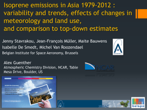 Isoprene emissions in Asia 1979-2012