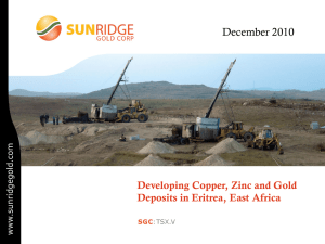 Developing Copper, Zinc and Gold Deposits in Eritrea