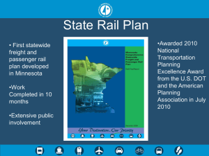 State Rail Plan, Minnesota DOT