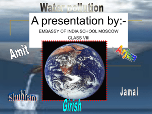 English Projrect by Amit , Arjun Topic: Water Pollution