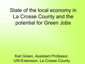 Job Sustainability: Green Jobs in the State of Wisconsin