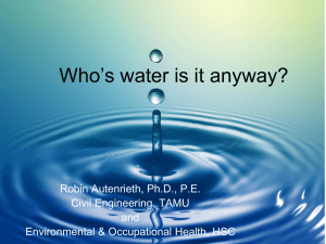 Who`s Water is it Anyway? - Robin Autenrieth