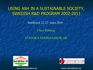 Sw Ash Program - Svenska EnergiAskor AB