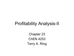7-L1-Profit Analysis - Department of Chemical Engineering