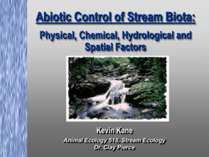 Abiotic Control of Stream Biota: Physical, Chemical, Hydrological