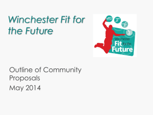Summary PPT - winchester fit for the future