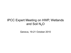 IPCC Expert Meeting on HWP, Wetlands and Soil N2O