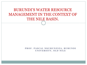 burundi`s water resource management in the context of the nile basin.