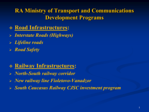 1. North–South Road Corridor Investment Program