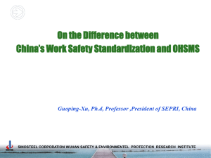 The Comparison Between Safety Standardisation and OSHMS