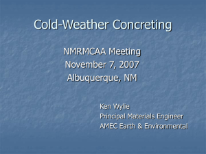 Cold Weather Concreting - NM
