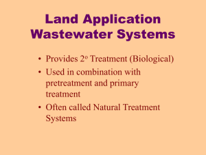 Land Treatment Wastewater Treatment Systems