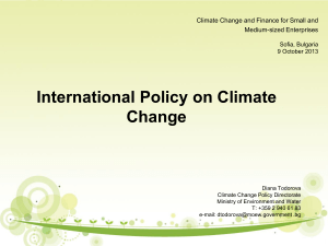 International Policy on Climate Change