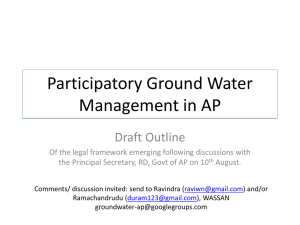 Participatory Ground Water Management Program