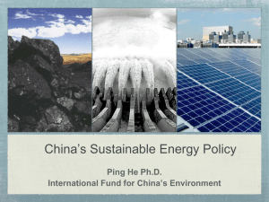 China`s Energy - Ifce.org - International Fund for China`s Environment