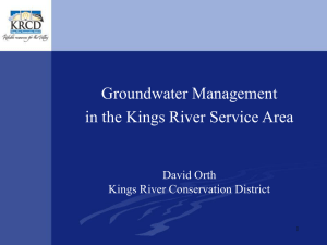 Kings Basin Groundwater Flow Patterns
