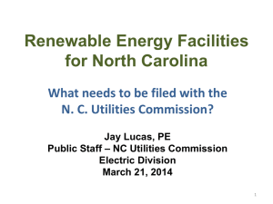 Renewable Energy Facilities in North Carolina