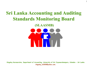 SLAS - Department of Accounting - University of Sri Jayewardenepura