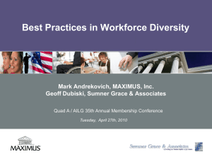 Best Practices in Workforce Diversity
