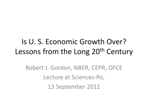 Is US Economic Growth Over? - OFCE