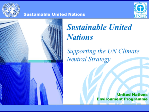Supporting the UN Climate Neutral Strategy