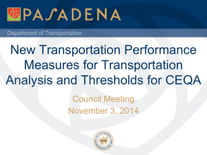 CEQA Threshold - City of Pasadena