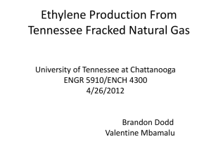 Ethylene Production From TN Fracked Natural Gas