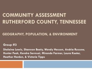 Community Assessment Rutherford County, Tennessee