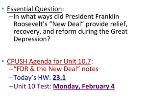 FDR and the New Deal (PowerPoint)