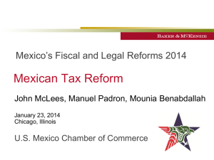 Mexico Tax Reform for 2014