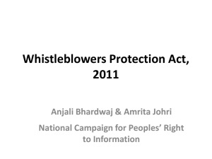 Whistleblowers Protection Act, 2011