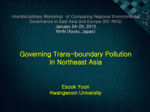 Presentation slides - Regional Environmental Governance