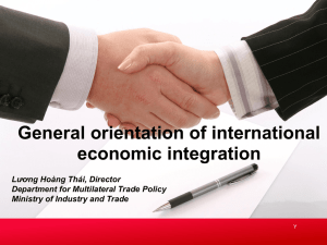 Directions of international economic integration for Viet Nam and the