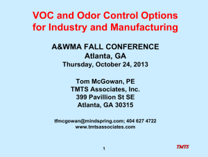 Tom McGowan - VOC and Odor Control Options