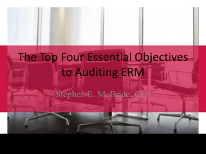 The Top Four Essential Objectives to Auditing ERM