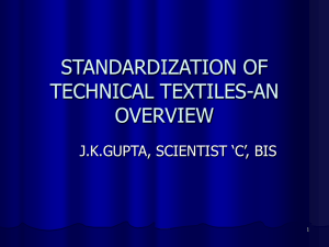 standardization of technical textiles